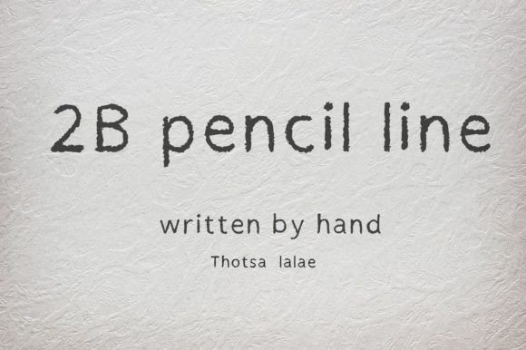 2b Pencil Line Font