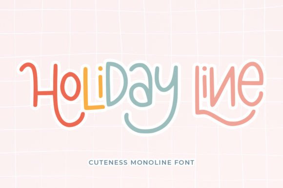 Holiday Line Font for Creative Projects