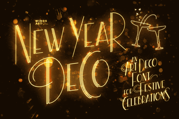 New Year Deco Font for Festive Branding