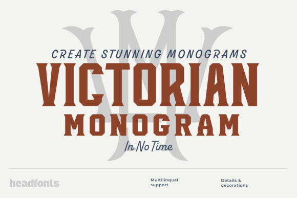 Victorian Monogram Font for Creative Projects